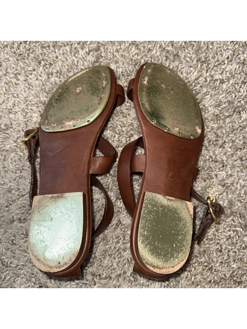 Michael Kors Brown Leather Gladiator